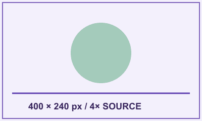 Original raster calibration source with a circle, baseline and edge markers, used for the Android density export example.