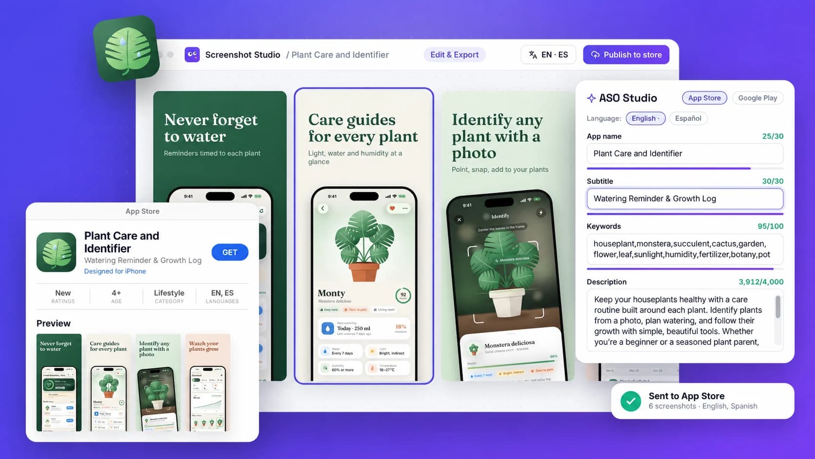 Illustrative App Store screenshot set created from a mobile app project