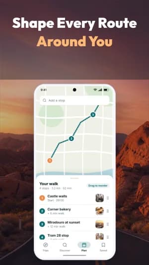 Travel Journey Google Play screenshot template, slide 4 of 8