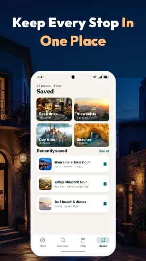 Travel Journey Google Play screenshot template, slide 5 of 8