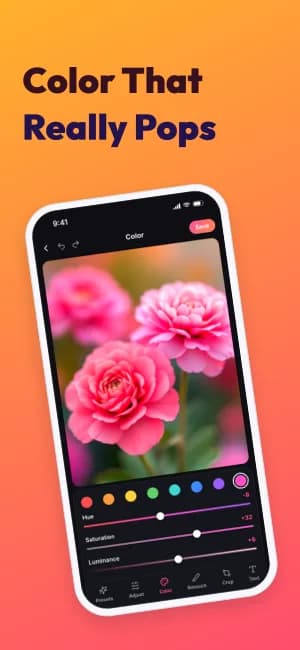 Vivid Color App Store screenshot template, slide 4 of 8