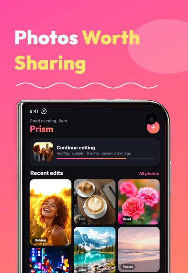 Vivid Color template, iPhone Duo outer display screenshot