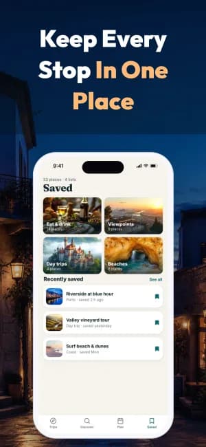 Travel Journey App Store screenshot template, slide 5 of 8