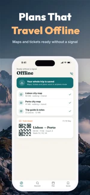 Travel Journey App Store screenshot template, slide 6 of 8
