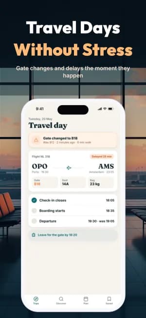 Travel Journey App Store screenshot template, slide 7 of 8