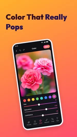 Vivid Color Google Play screenshot template, slide 4 of 8